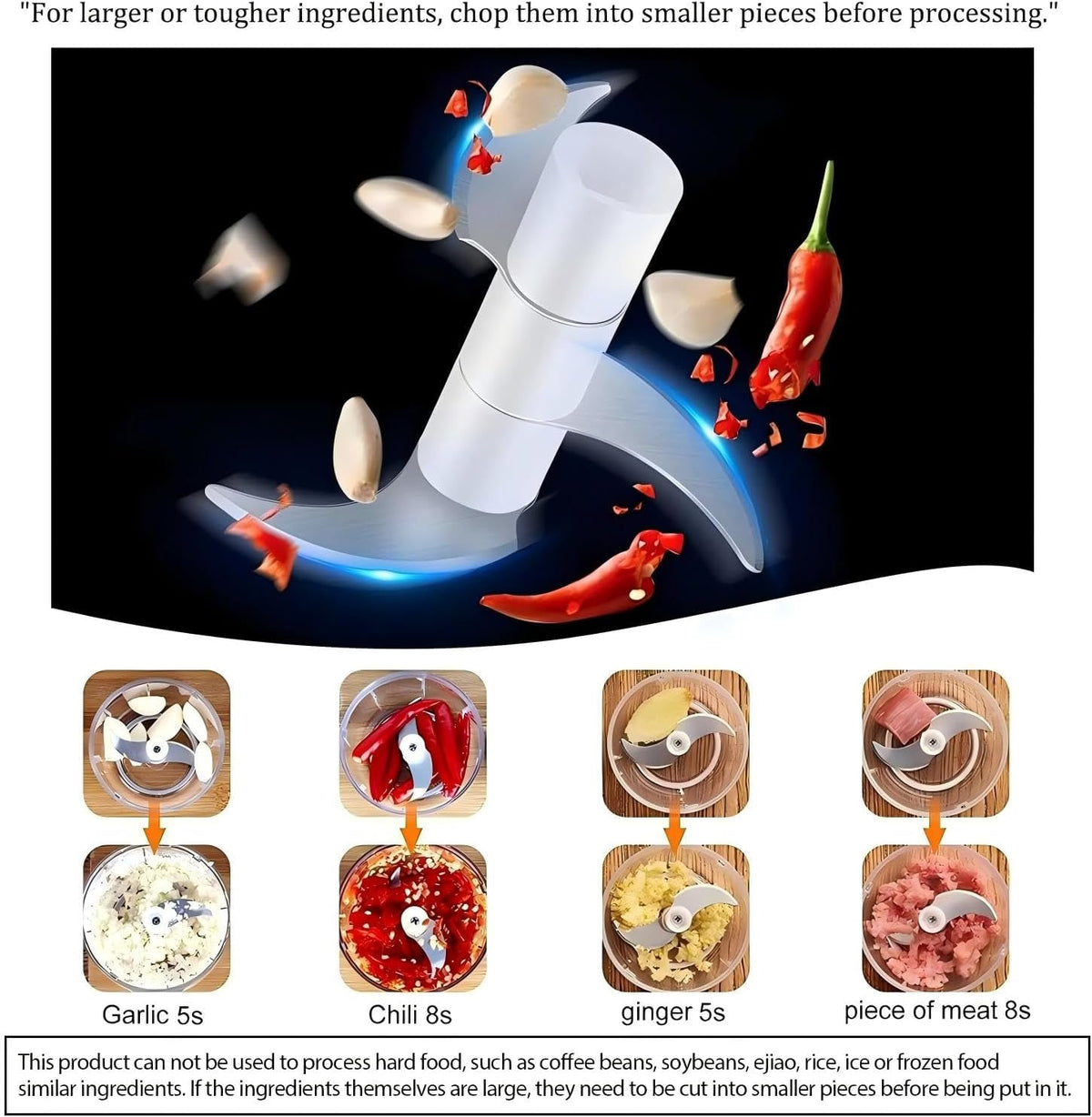 Mini Electric Mixers Kitchen Food Processor Garlic Chopper Vegetable Chili Chopper USB Home Masher Machine Kitchen Gadgets