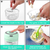 Mini Electric Mixers Kitchen Food Processor Garlic Chopper Vegetable Chili Chopper USB Home Masher Machine Kitchen Gadgets