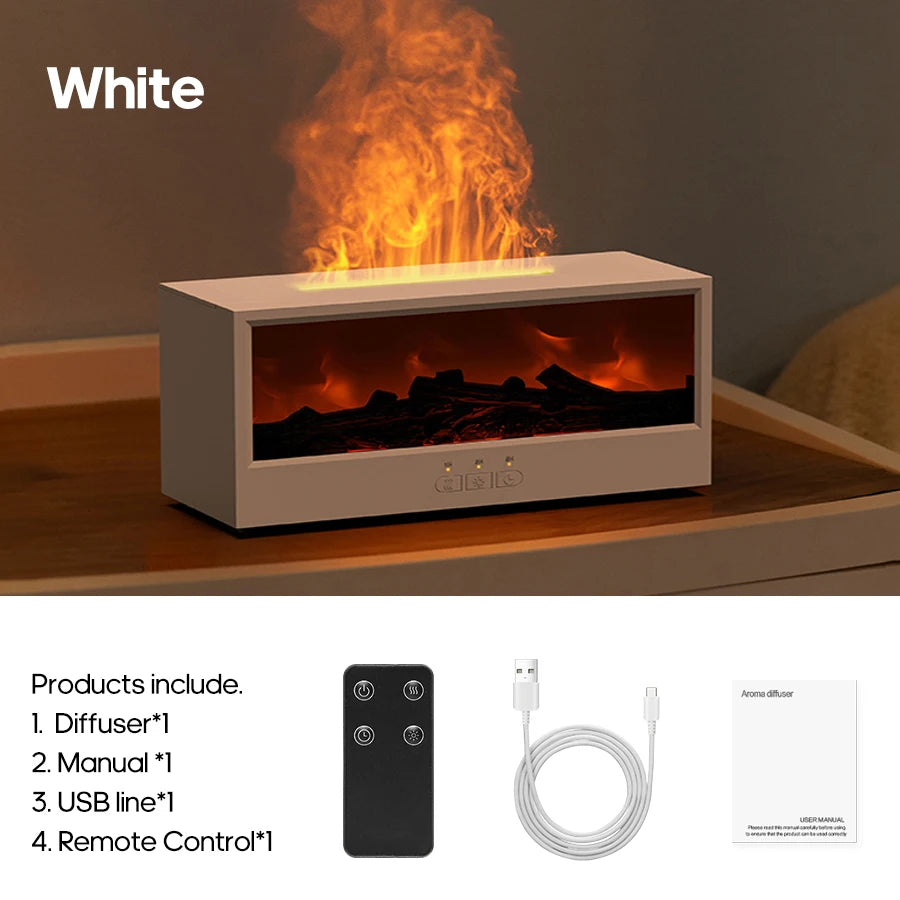 Aero Flame Humidifier – Ultrasonic Aromatherapy Diffuser