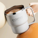 Double-Wall Stainless Steel Coffee Mug with Handle