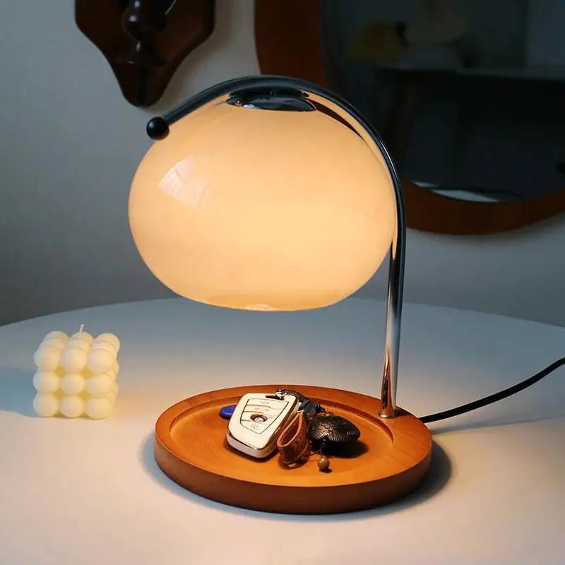 Retro Glass Bedside Table Lamp