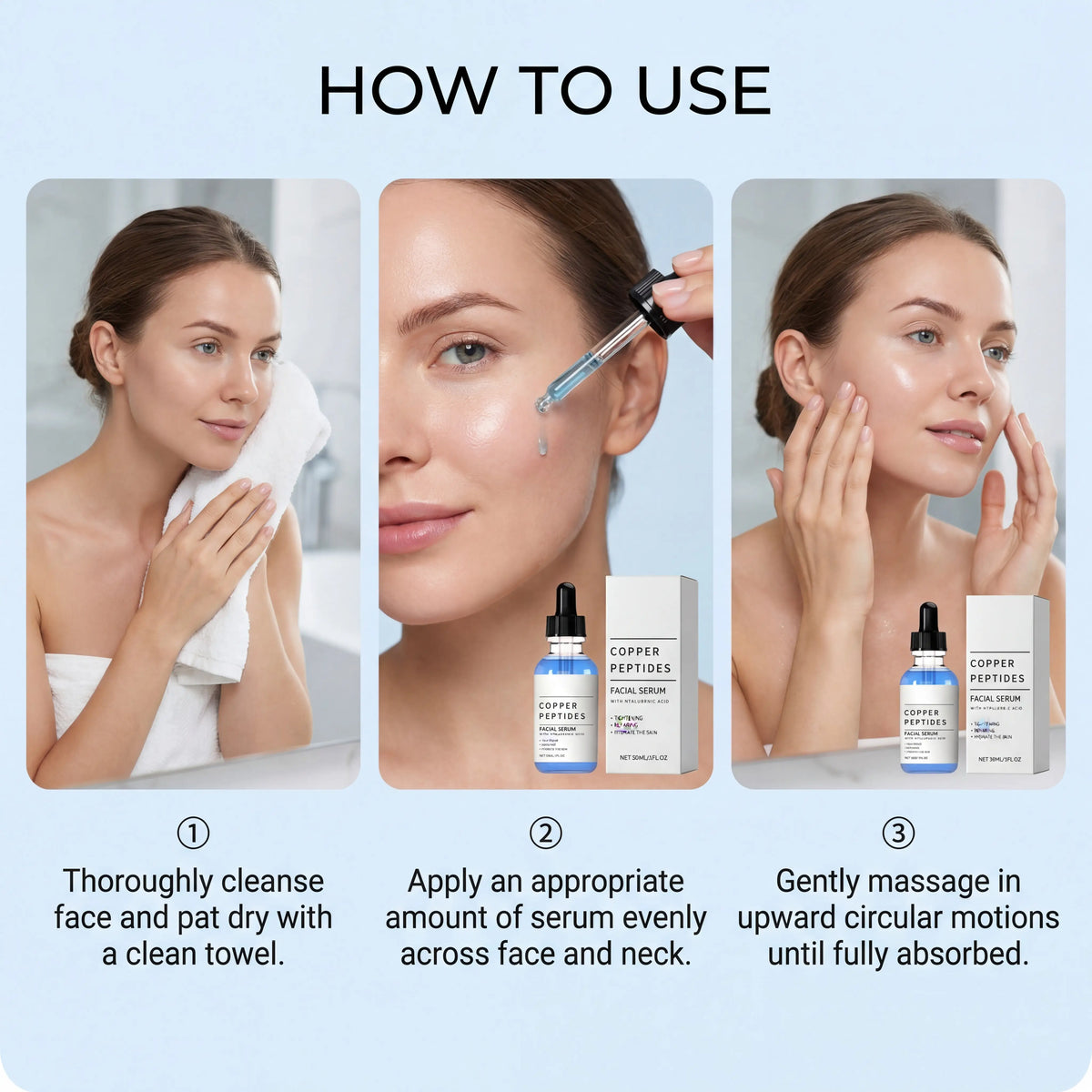 Copper Peptide Face Serum — Hydrating Skin Renewal Essence