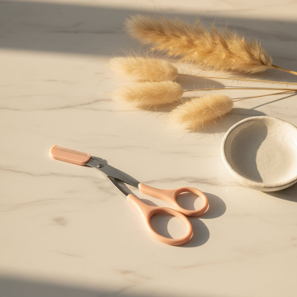 Eyebrow Trimming Scissors with built-in comb - Creating Perfect Eyebrows