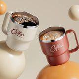 Double-Wall Stainless Steel Coffee Mug with Handle