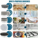 Cordless Electric Spin Scrubber with 5 Brush Heads