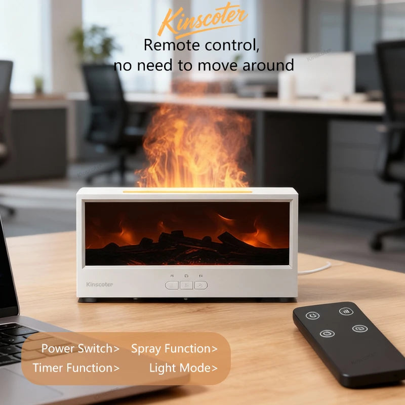 Aero Flame Humidifier – Ultrasonic Aromatherapy Diffuser