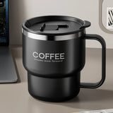 Double-Wall Stainless Steel Coffee Mug with Handle