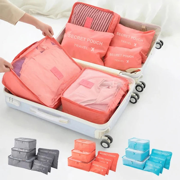 6-Piece Travel Packing Organiser Bag Set