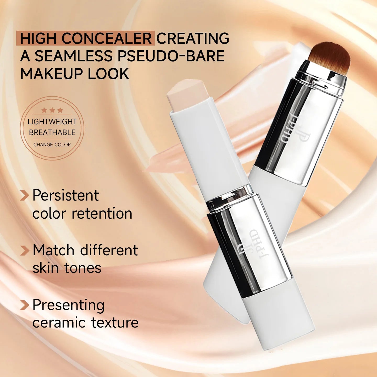 TWO-IN-ONE Brush Head Foundation Stick