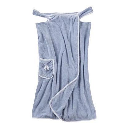 Women’s Wearable Bath Towel - Quick-Dry Spa and Beach Bathrobe Wrap