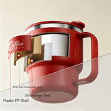Double-Wall Stainless Steel Coffee Mug with Handle
