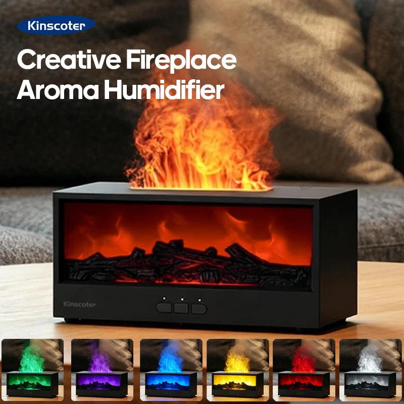 Aero Flame Humidifier – Ultrasonic Aromatherapy Diffuser