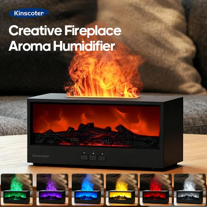 Aero Flame Humidifier – Ultrasonic Aromatherapy Diffuser