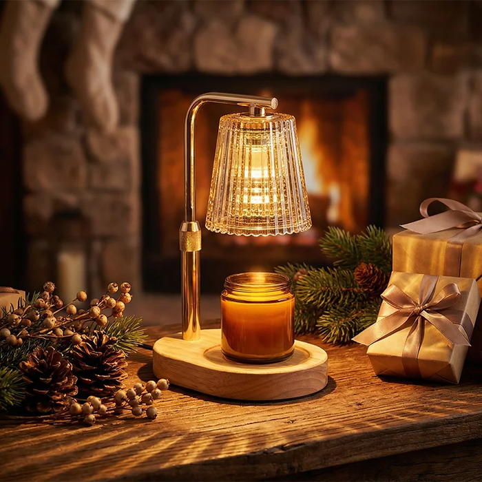 Dimmable Glass Candle Warmer Lamp with Timer