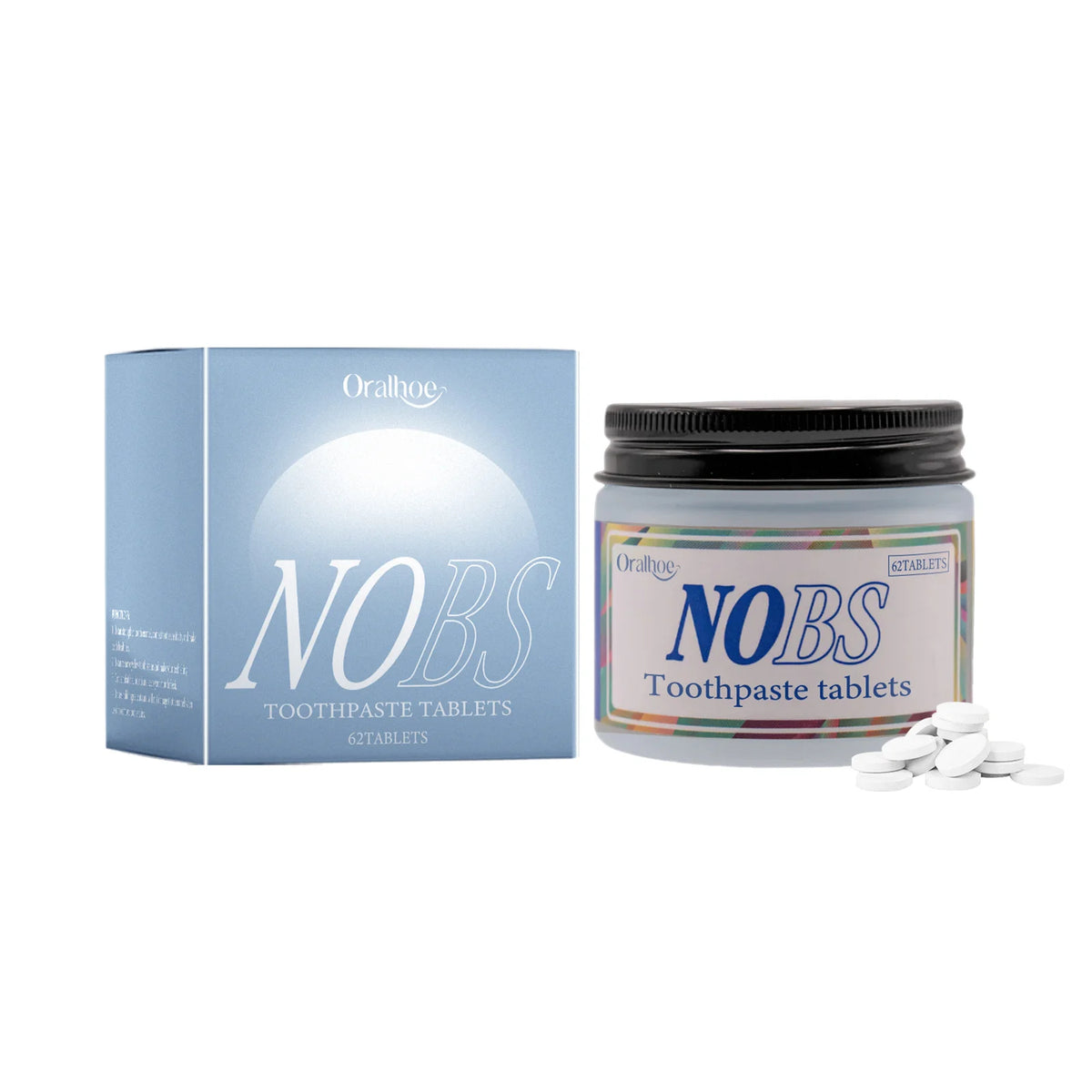 NOBS Toothpaste Tablets – Natural Whitening & Breath Freshening