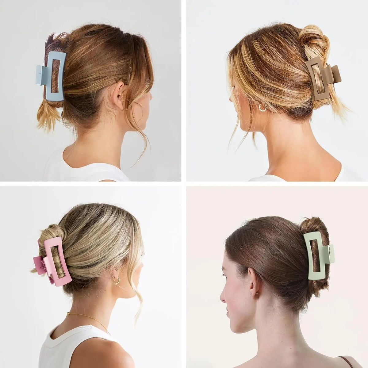 Matte Hair Claw Clips – 7-Piece Set