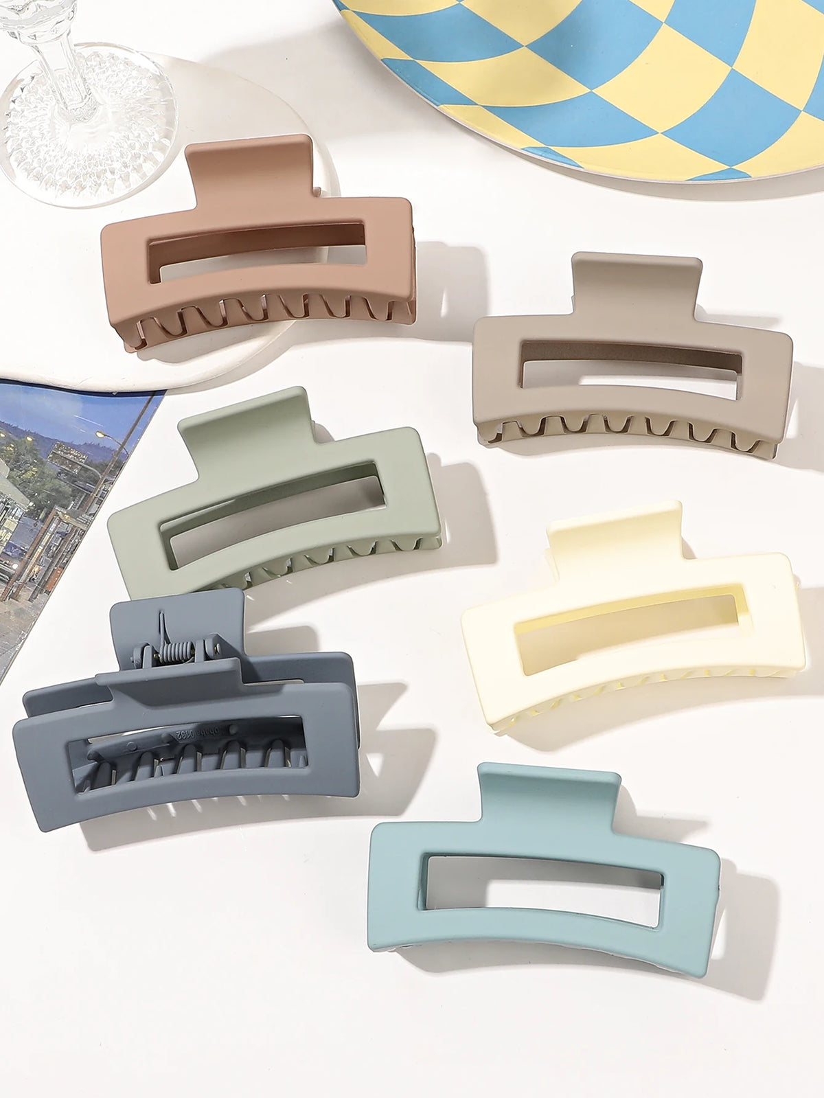 Matte Hair Claw Clips – 7-Piece Set