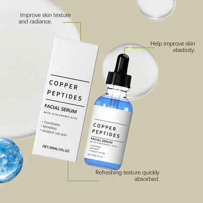 Copper Peptide Face Serum — Hydrating Skin Renewal Essence