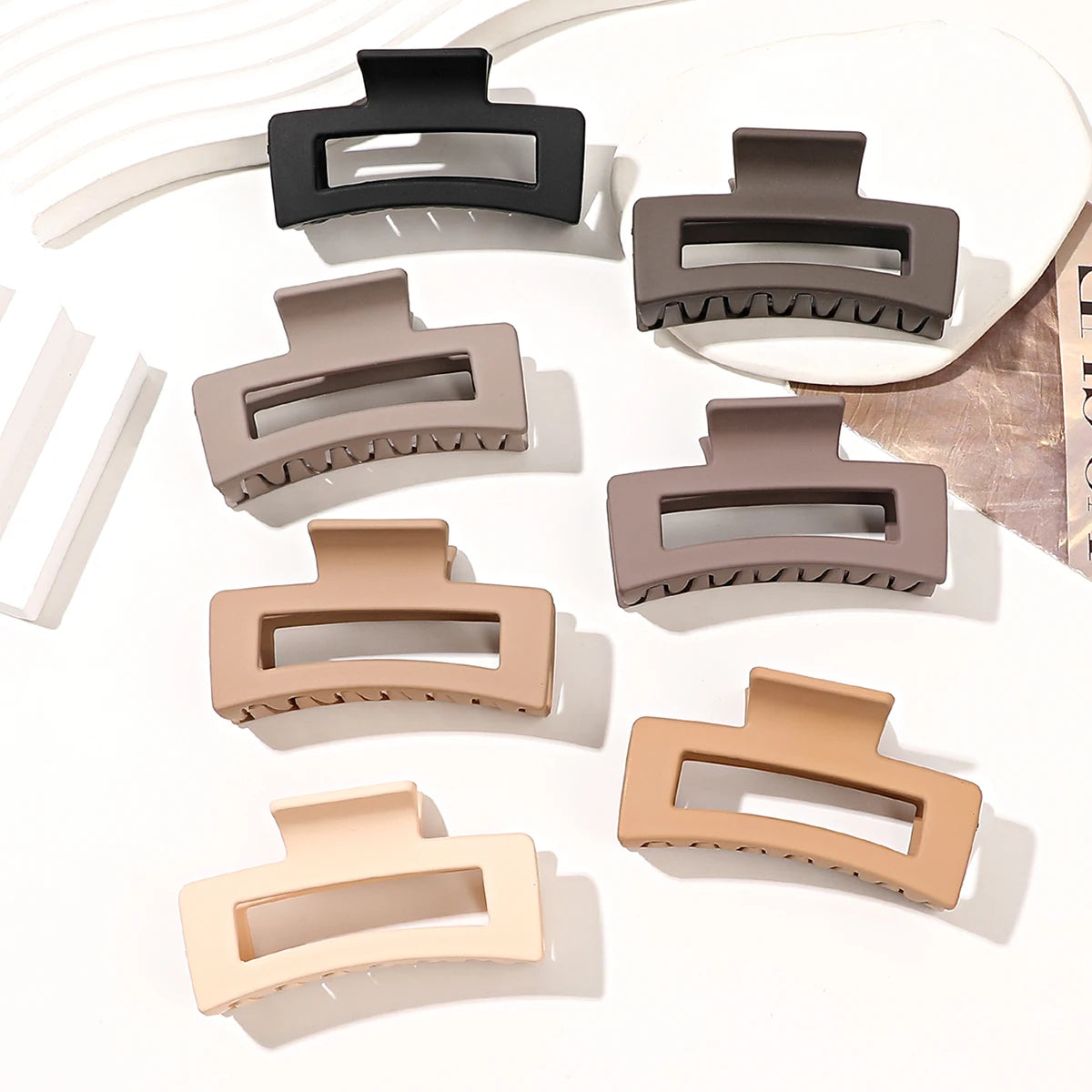 Matte Hair Claw Clips – 7-Piece Set