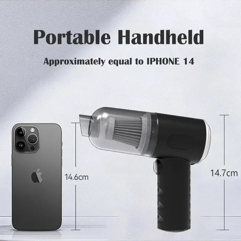 USB-Rechargeable Handheld Vacuum for Car & Home