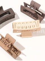 Matte Hair Claw Clips – 7-Piece Set