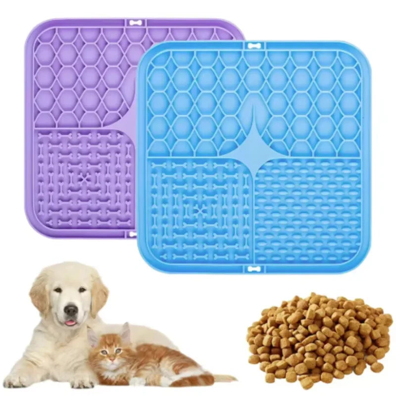 Pet Lick Mat with Suction Cups – Slow Feeding & Bath-Time Distraction