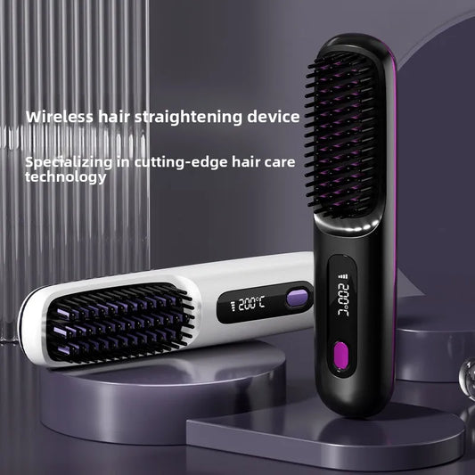Wireless Hair Straightening Comb –  Portable & Cordless