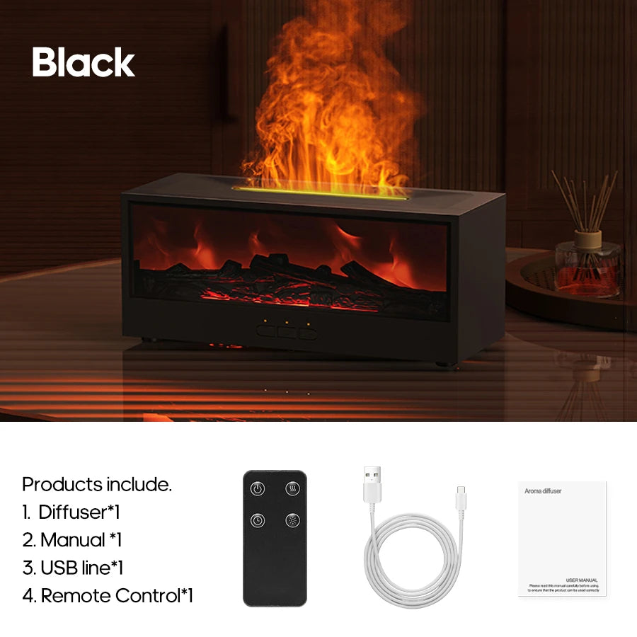 Aero Flame Humidifier – Ultrasonic Aromatherapy Diffuser