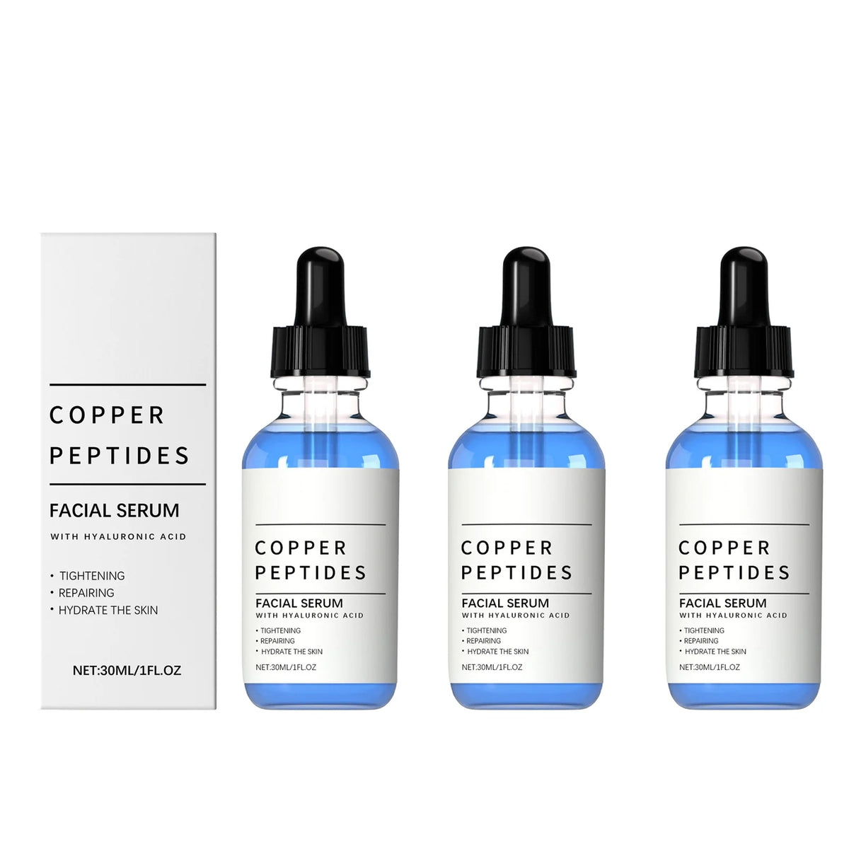 Copper Peptide Face Serum — Hydrating Skin Renewal Essence