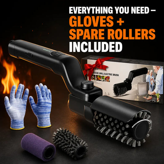 Cordless Electric BBQ Grill Brush – Rechargeable Self-Cleaning Grill Scrubber