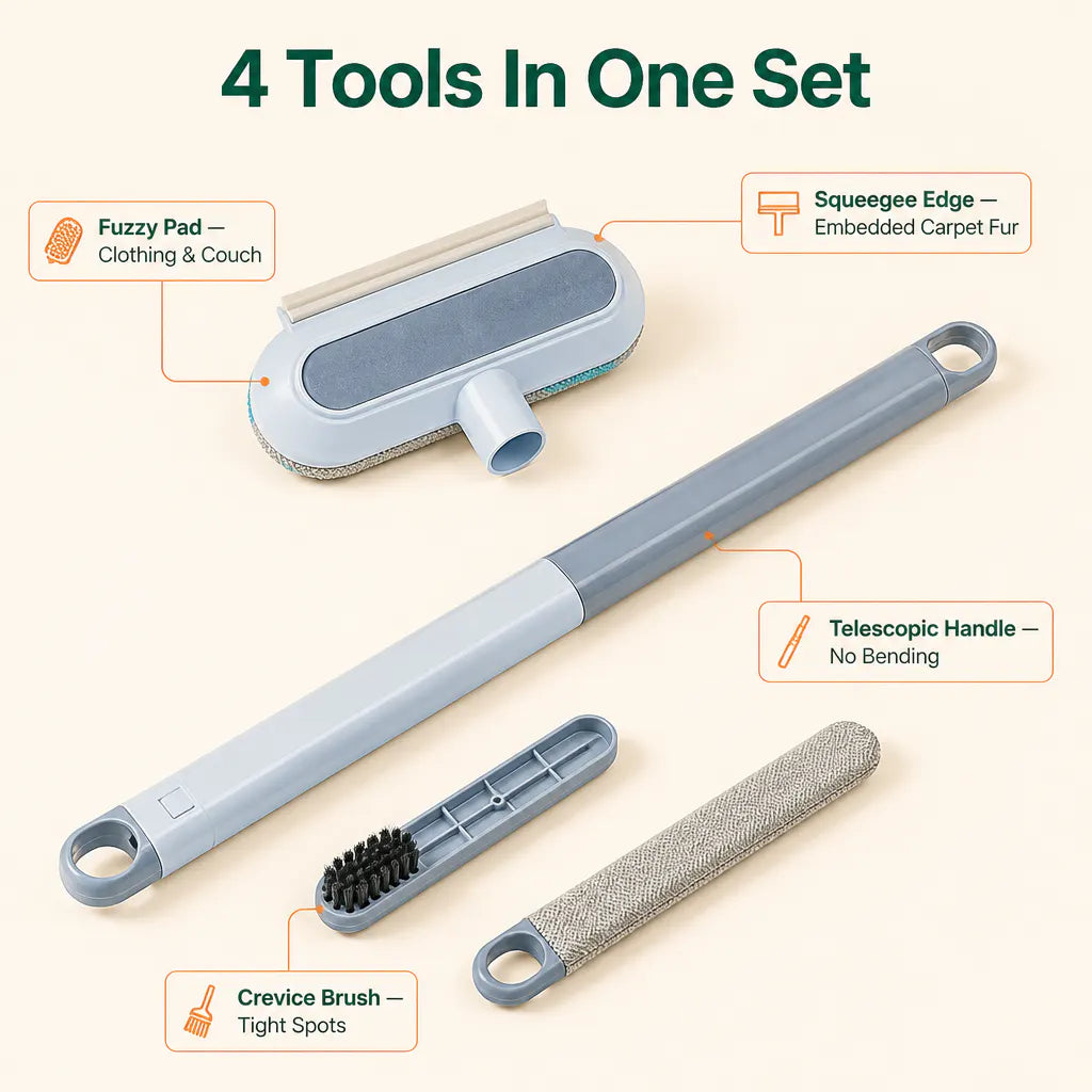 Pet Hair Removal Brush Set – Reusable Lint Remover