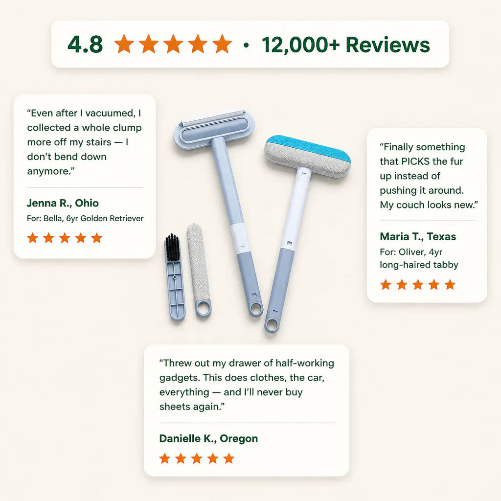 Pet Hair Removal Brush Set – Reusable Lint Remover