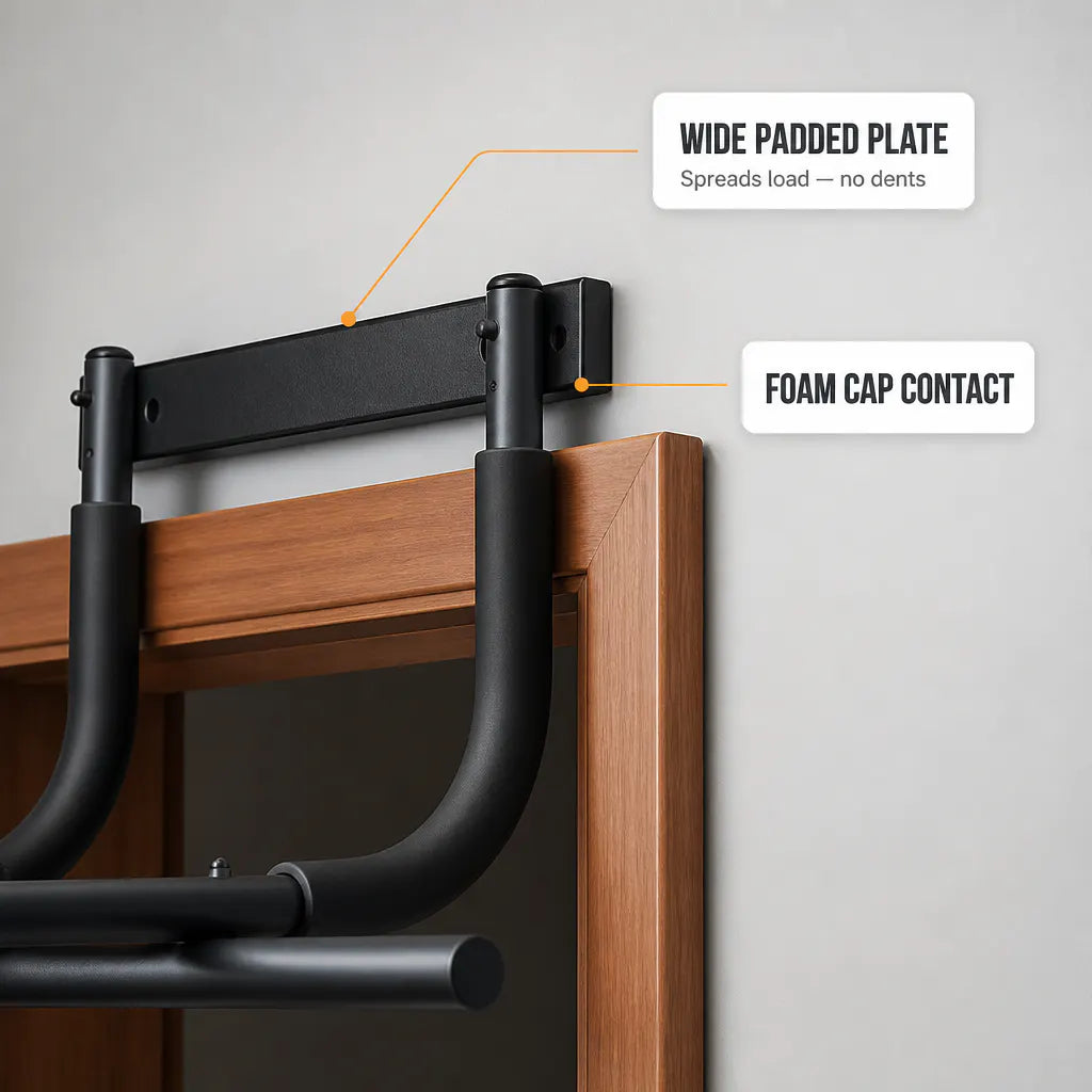 Doorway Pull-Up Bar – No-Screw Home Gym Bar for Pull-Ups, Chin-Ups & Core Training