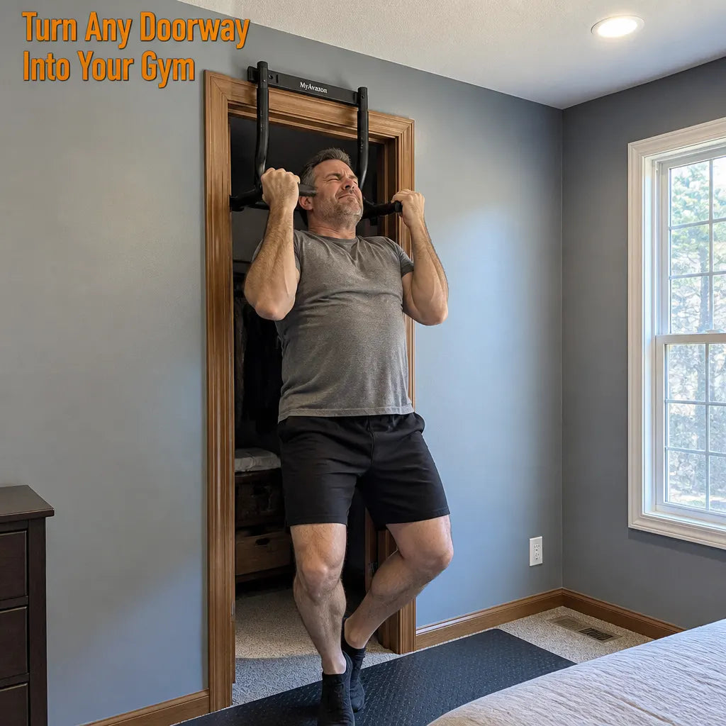 Doorway Pull-Up Bar – No-Screw Home Gym Bar for Pull-Ups, Chin-Ups & Core Training